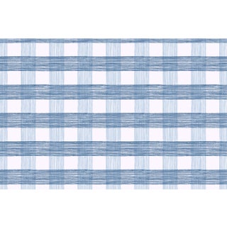 Gin Lane Swedish Blue Fabric Sample For Sale