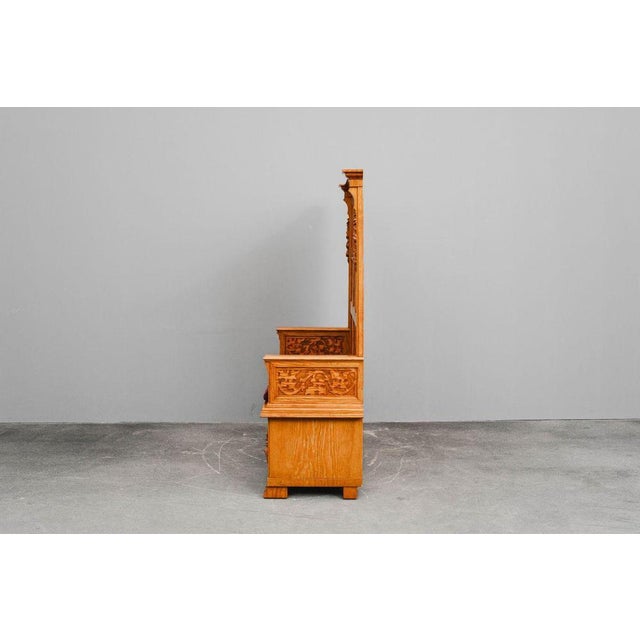 Antique Chest Bench in Ash Wood, 1900s For Sale - Image 5 of 18