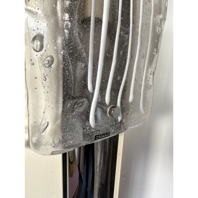 Mid-Century Modern Murano Glass and Metal Floor Lamp by Esperia, Italy, 1970s For Sale - Image 11 of 13