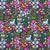 Sample - Schumacher Lupita Embroidery Fabric, Multi on Navy For Sale