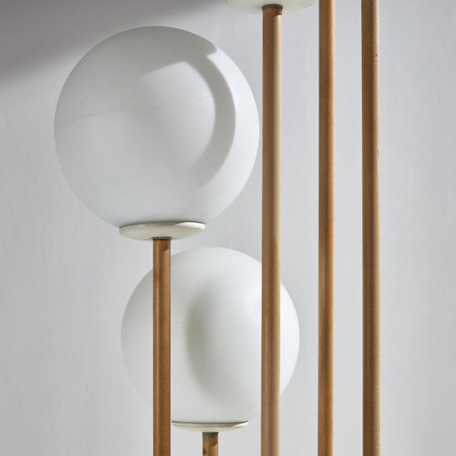Metal and Glass Floor Lamp, 1980s For Sale - Image 4 of 10