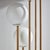 Metal and Glass Floor Lamp, 1980s For Sale - Image 4 of 10