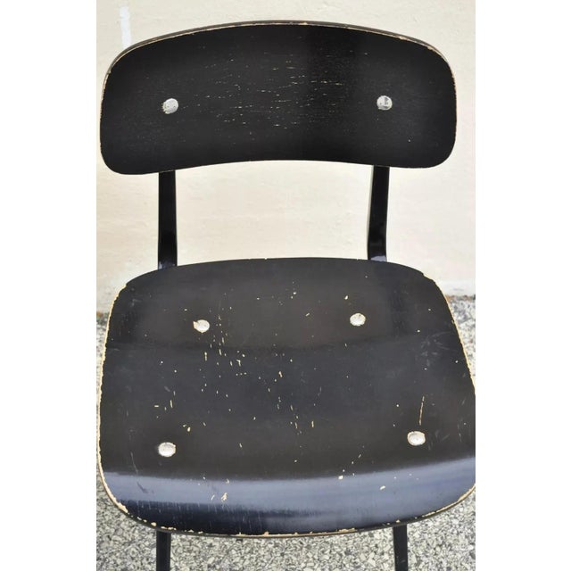 Industry West Madewell Industrial School Side Chair Black Metal Frame - Set of 3 For Sale - Image 11 of 11