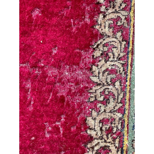 Large Mid-Century Distressed Kirman Rug, 1950s For Sale - Image 11 of 18