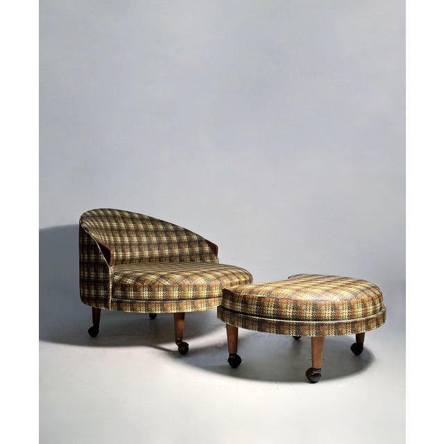Adrian Pearsall "Havana" Lounge Chair &amp; Ottoman for Craft Associates. Style of Milo Baughman Chair Model #1717 - RC /...