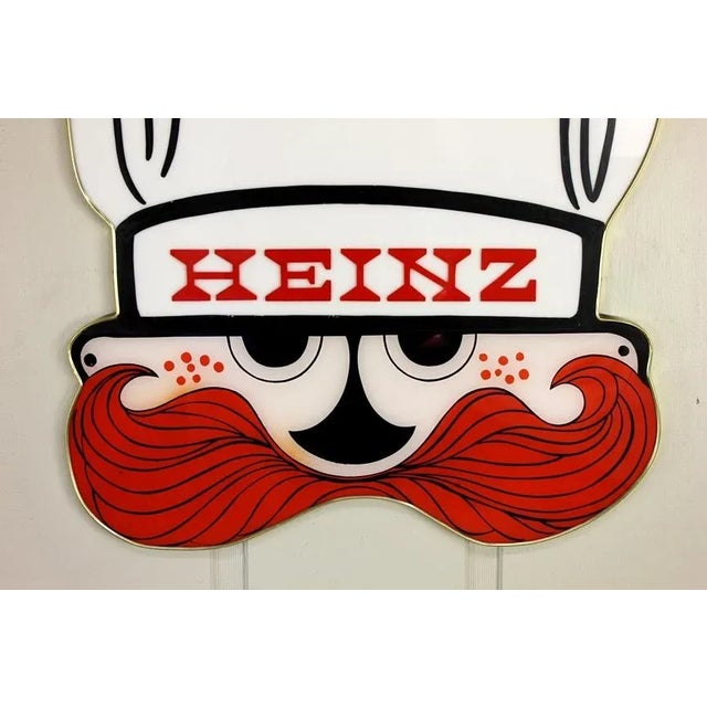 Vintage 70's Heinz Products Chef Sign Retro Dry Erase Board Store Advertising For Sale - Image 6 of 9