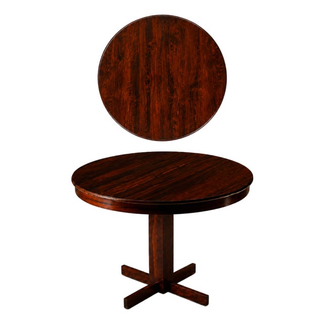 Brazilian Modern Rosewood Round Dining Table by Celina Decorações, 1960s For Sale