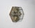 Metal Hexagonal Brass and Beveled Glass Sconce or Ceiling Lamp from Fontana Arte, Italy, 1950s For Sale - Image 7 of 16