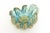Metal Vintage Barovier E Toso Murano Cordonato d'Oro Turquoise and Gold Aventurine Glass Bowl For Sale - Image 7 of 8