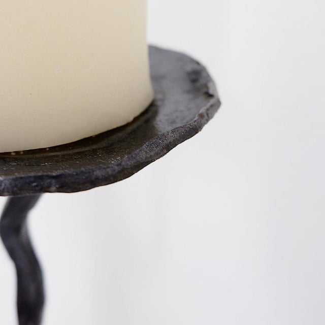 Large Wrought Iron Candleholder with Abstract Design, 2010s For Sale - Image 14 of 15