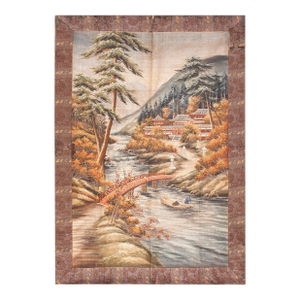 Vintage Chinese Textile Landscape Tapestry
