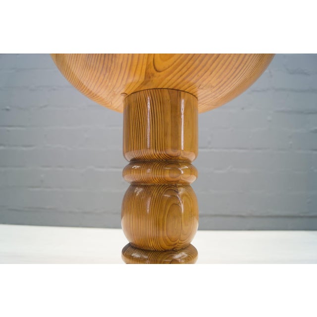 Brown French Vintage Pine Stool, 1960s For Sale - Image 8 of 14