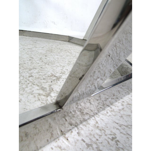 Transparent Mid-Century Modern Octagonal Chrome and Glass Coffee Table For Sale - Image 8 of 10