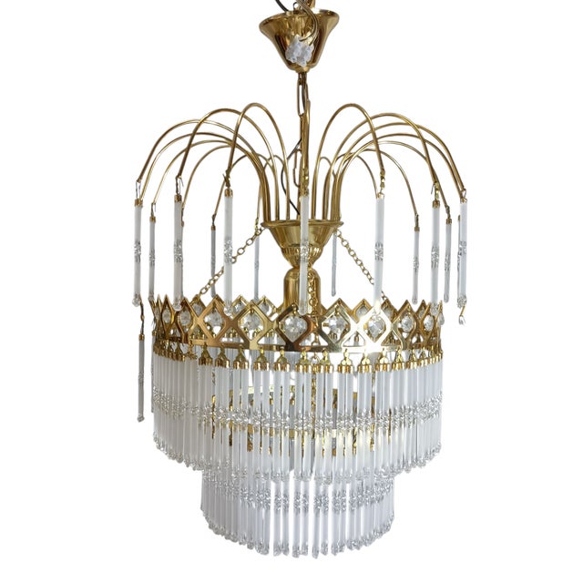 Metal Chandeliers by Ernst Palme by Palwa, 1970s, Set of 3 For Sale - Image 7 of 13