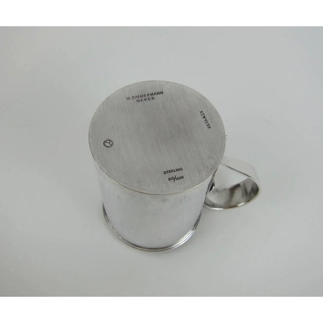 American Sterling Silver Mugs by Marie Zimmermann - a Pair For Sale - Image 9 of 11