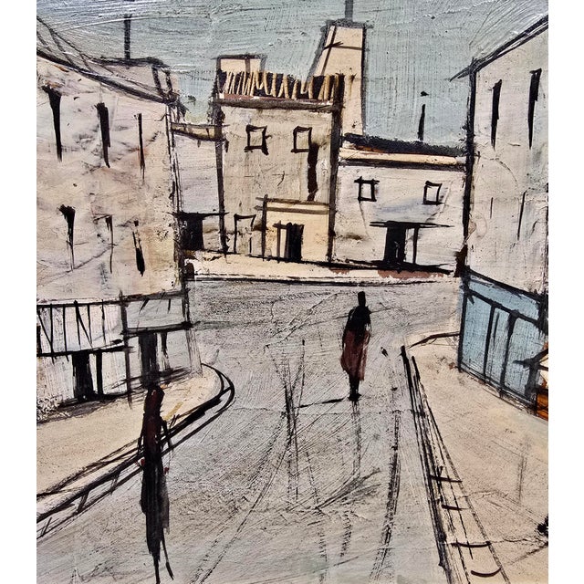 Dark Gray Charles Levier—Charming Parisian Street Scene —1960s French Expressionist Oil Painting For Sale - Image 8 of 11