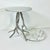 Vintage Hollywood Regency Silver Plated Antlers and Marble Buffet Tiered Serving Platters.. For Sale - Image 11 of 15