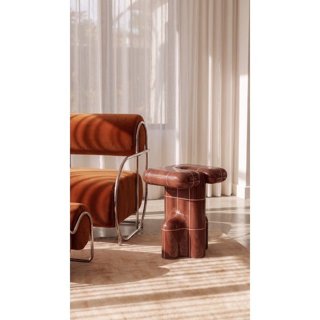 Maroon U 001 Side Table by Rollo Studio For Sale - Image 8 of 9