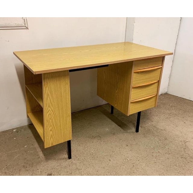 Vintage Desk with Four Drawers For Sale - Image 4 of 6