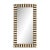 Vintage Striped Bone Inlay Wall Mirror For Sale
