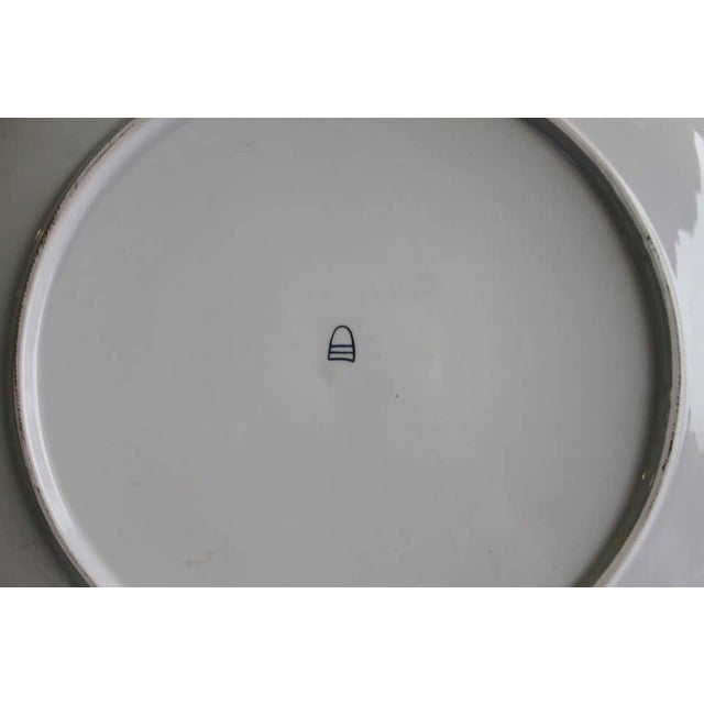 Large 20th Century Viennese Charger Plate or Wall Plaque in Porcelain Depicting Lady and Gentleman For Sale - Image 6 of 10