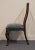 Traditional Hickory Chair Co. Solid Mahogany Traditional Style Dining Side Chair W. Studded Blue Leather - Amber Finish - 1817-02 For Sale - Image 3 of 6