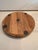 Wood Gorgeous Retired Arteriors Home Milena Glass Hurricane With Wood Base & Polished Stainless Accents For Sale - Image 7 of 10
