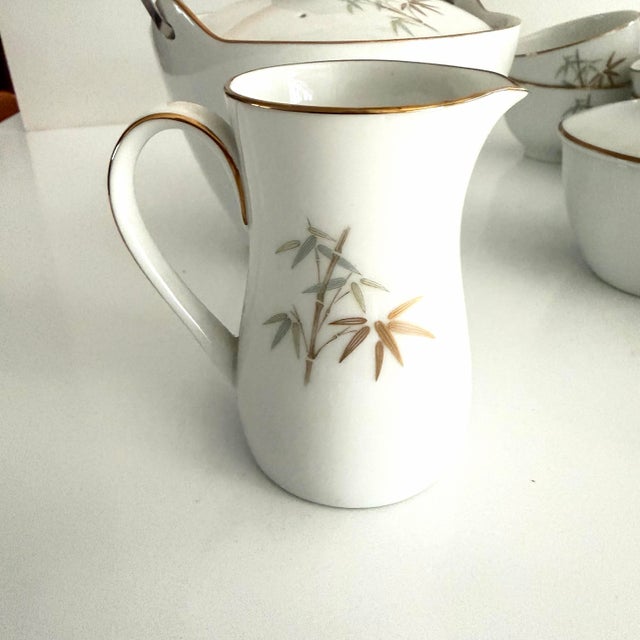 Noritake Mid 20th Century Noritake Japanese Snack Set for 12 With Teapot, Creamer and Sugar - 7 Pieces For Sale - Image 4 of 12