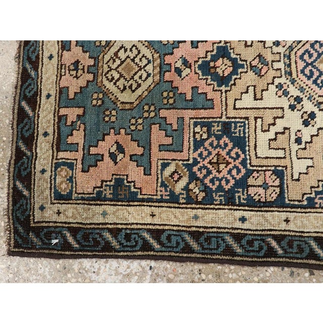 Early 20th Century Galerie Shabab Collection Early 20th Century Caucasian Shirvan Throw Rug For Sale - Image 5 of 8