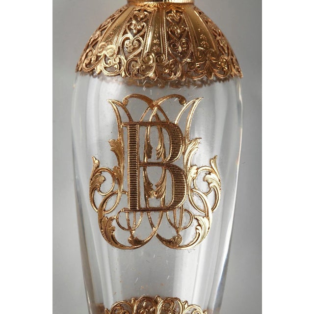 19th Century Gold & Pearl Crystal Flask For Sale - Image 3 of 9