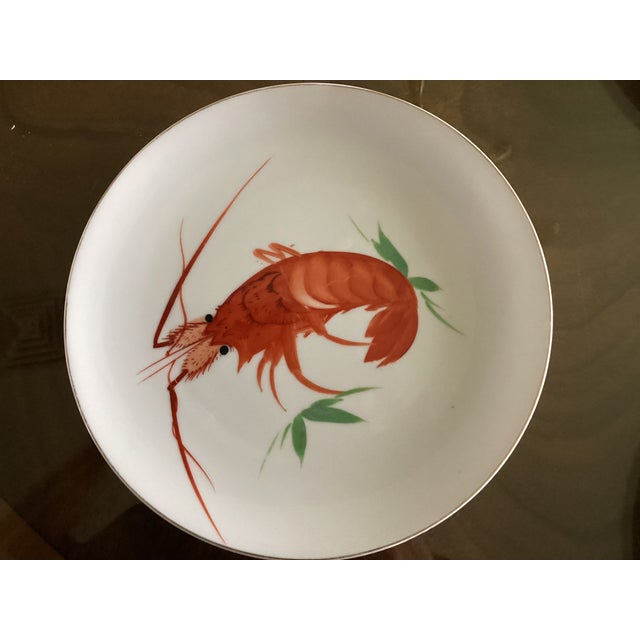 Metal Contemporary Dinner Plates With Lobster Design in the Style of Plates Made in Japan - Set of 8 For Sale - Image 7 of 15