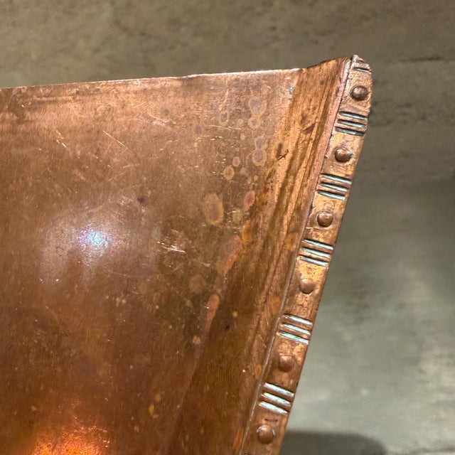 Metal Antique Copper Tray Crafted by Sternauware New York Silent Butler For Sale - Image 7 of 11