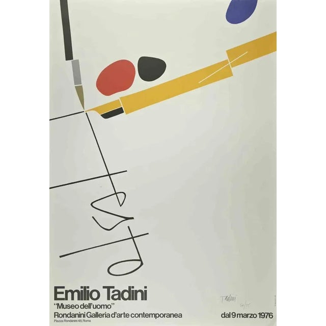 Museum of Man is a print on paper realized in 1976 by Emilio Tadini. Screen print and litograph. Hand signed. Numbered,...