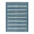 Rug & Kilim's Contemporary Dhurrie Rug in Blue with White Stripes - 5x8 For Sale