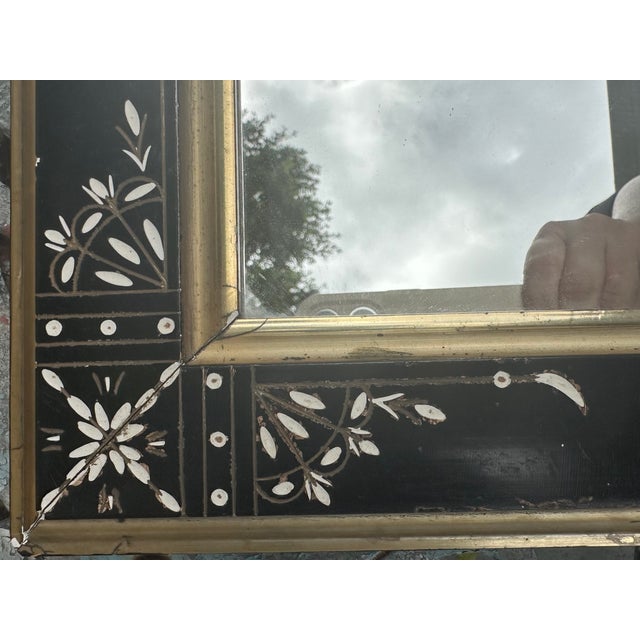 Black 19th Century Victorian Eastlake Mirror Picture Frame. For Sale - Image 8 of 10