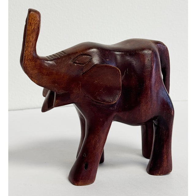 Vintage Carved Wood Elephant Figure For Sale In Kansas City - Image 6 of 9