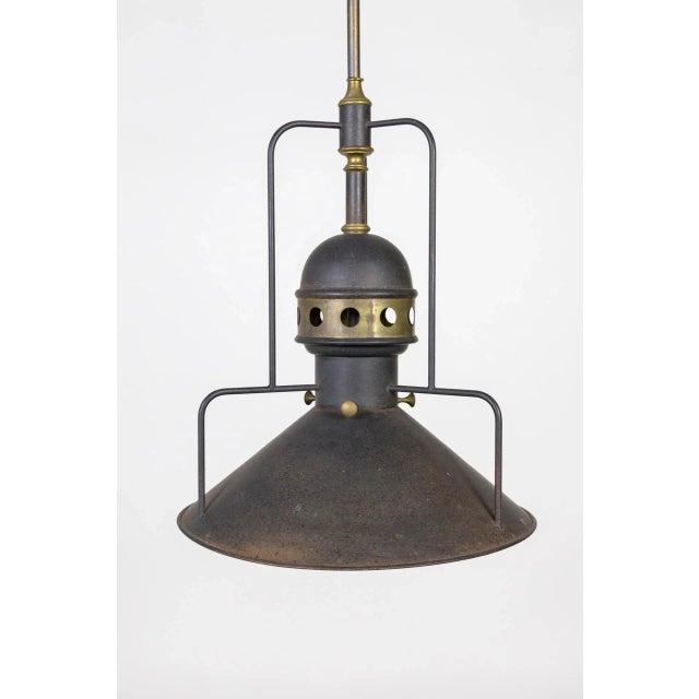 Large Early 20th Century Industrial Cog Pendant Light For Sale - Image 4 of 10