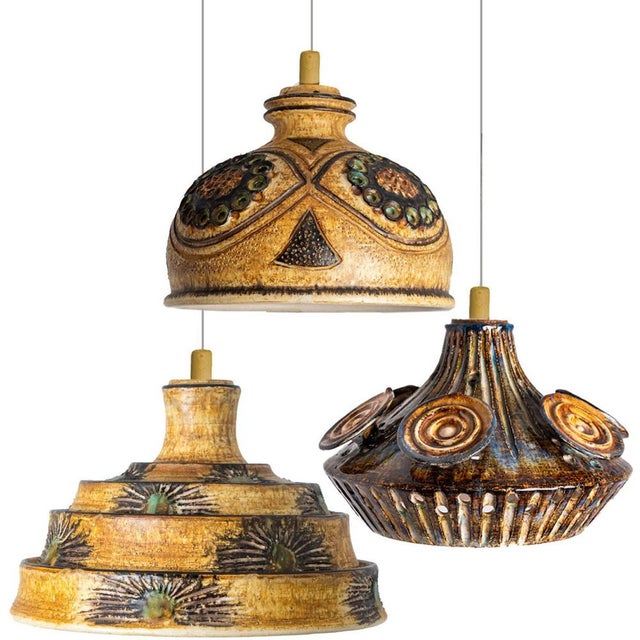 Danish Yellow Ceramic Pendant Light, 1970 For Sale - Image 18 of 18