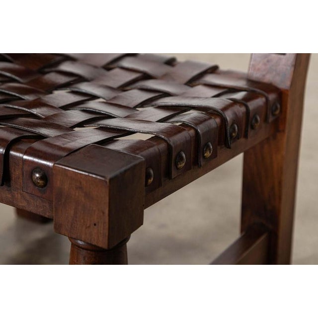 Mid-Century Spanish Brutalist Walnut Chairs, 1960, Set of 2 For Sale - Image 4 of 15