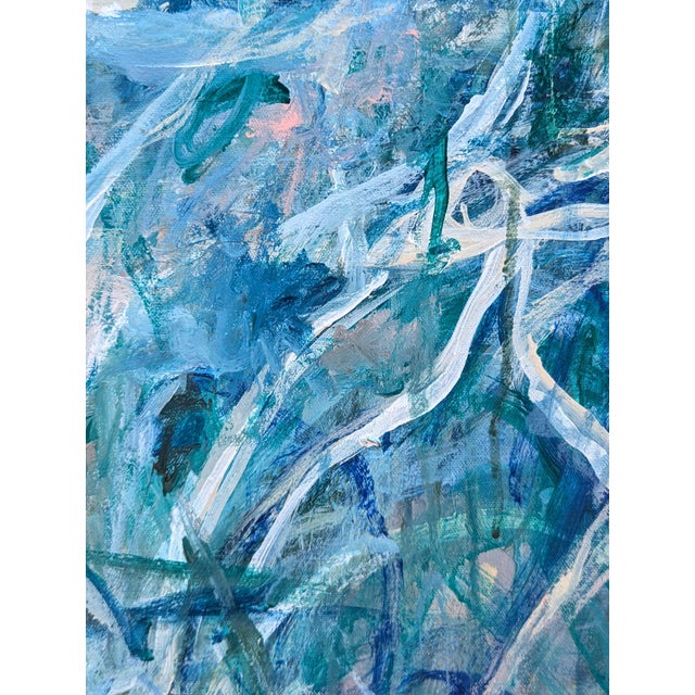 Kristi Haines Herman “Helping You Say Goodbye To Me” Contemporary Gestural Blue Abstract Painting, 2024 For Sale - Image 9 of 10