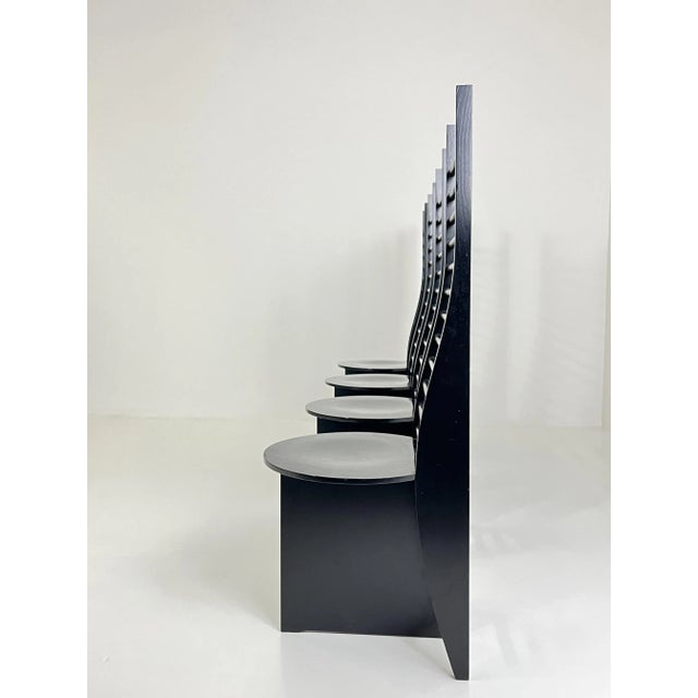 Black Vintage Sculptural Chairs, 1980, Set of 4 For Sale - Image 8 of 18