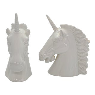 Mid 20th Century Unicorn Bookends - a Pair For Sale