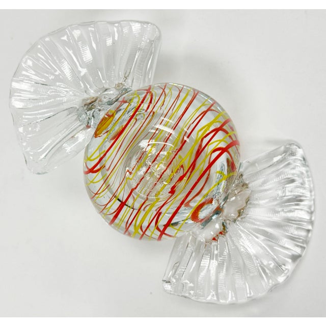 Mid 20th Century Oversized Vintage Murano Style Wrap Glass Candy For Sale - Image 5 of 6