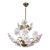 Charming Murano Vintage Chandelier White and Pink Flowers For Sale