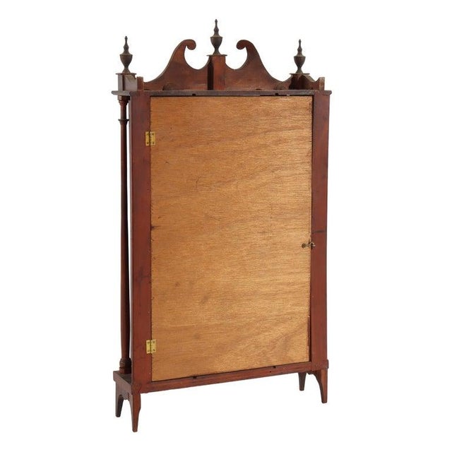 Wood Vintage Seth Thomas School Pillar & Scroll Mantle Clock, Reverse Painted Panel For Sale - Image 7 of 10