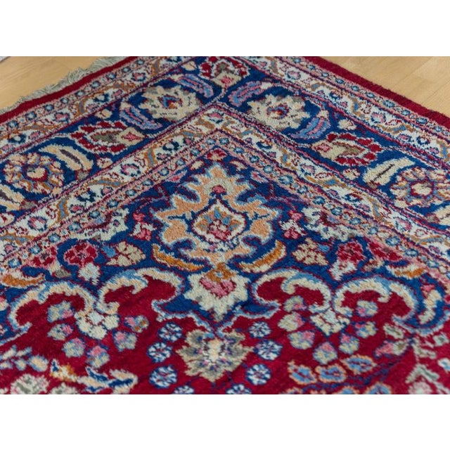 Hand-Knotted Sabzevar Rug in Wool For Sale - Image 11 of 16