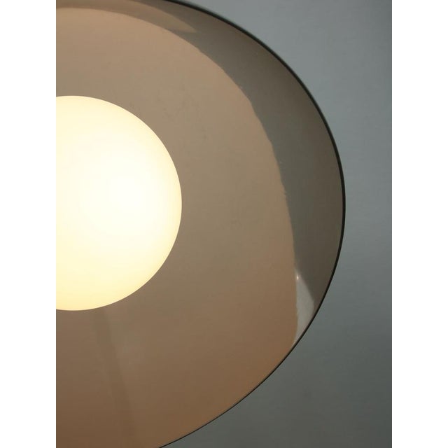 Space-Age Italian Brass, Opaline and Acrylic glass Pendant Lamp For Sale - Image 13 of 18