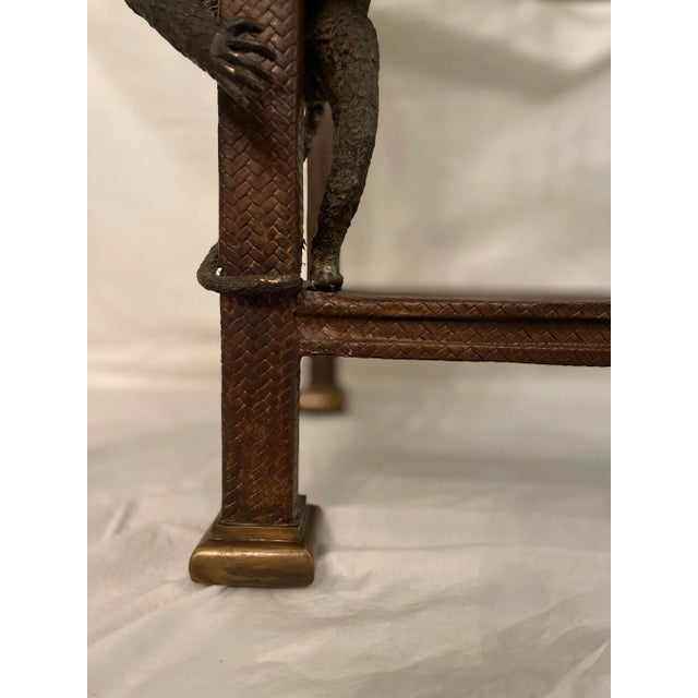 Hollywood Regency Figural Monkey Étagère With Bronze Sculptural Details, Attributed to Maitland-Smith For Sale - Image 9 of 12