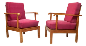 Set of Morris Chairs with Adjustable Backs in Cherrywood, 1920s