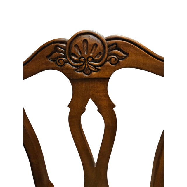 2 Ethan Allen Dining Room Side Chairs French Country Custom Fabric Finish 216 For Sale In Philadelphia - Image 6 of 13